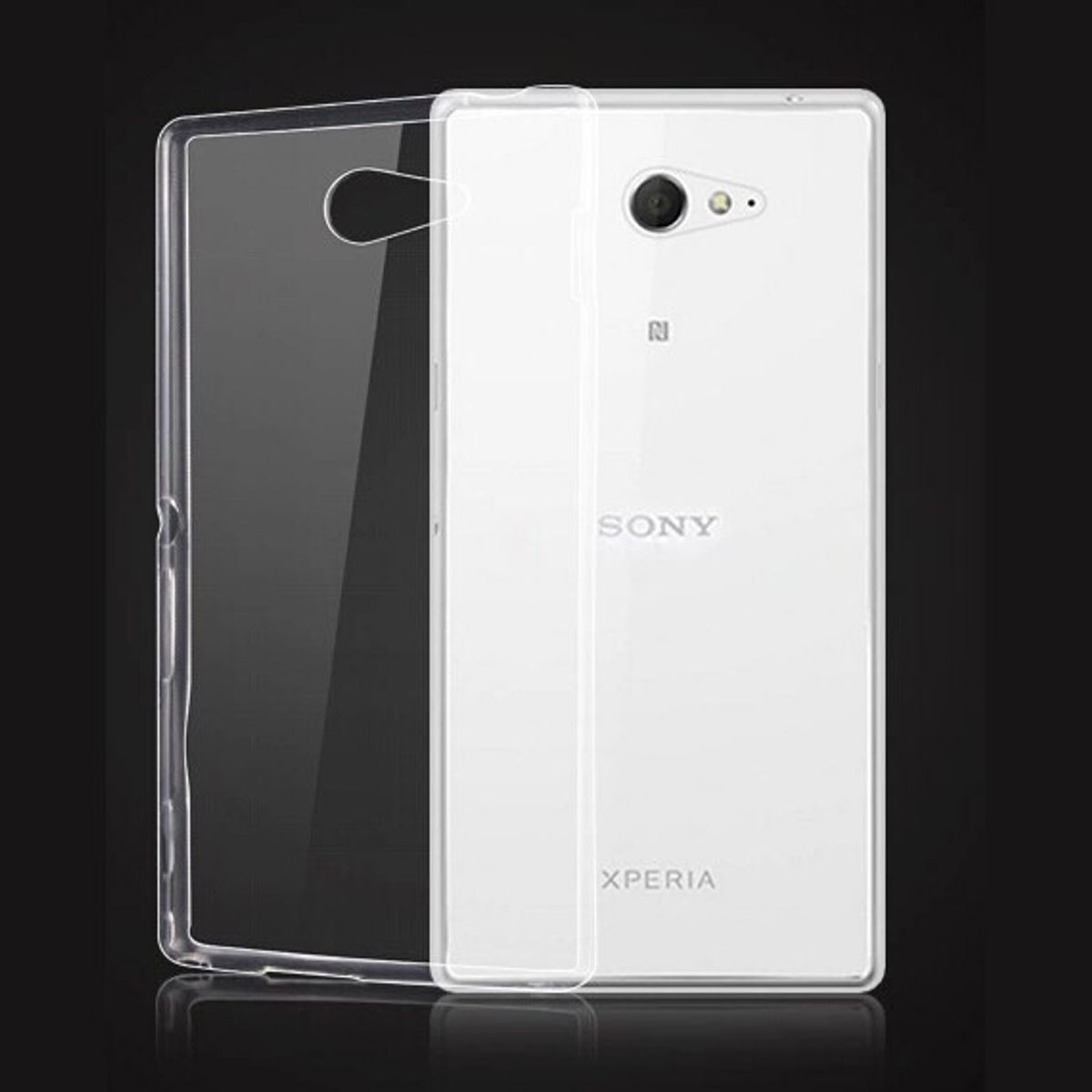 Coque Silicone Souple Transparente Pour Sony Xperia M2 & M2 Aqua D2303 - Neuf