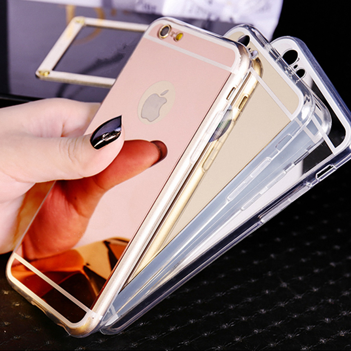 Mirror case silicone mobile phone case for mobile phone protective case bumper back cover