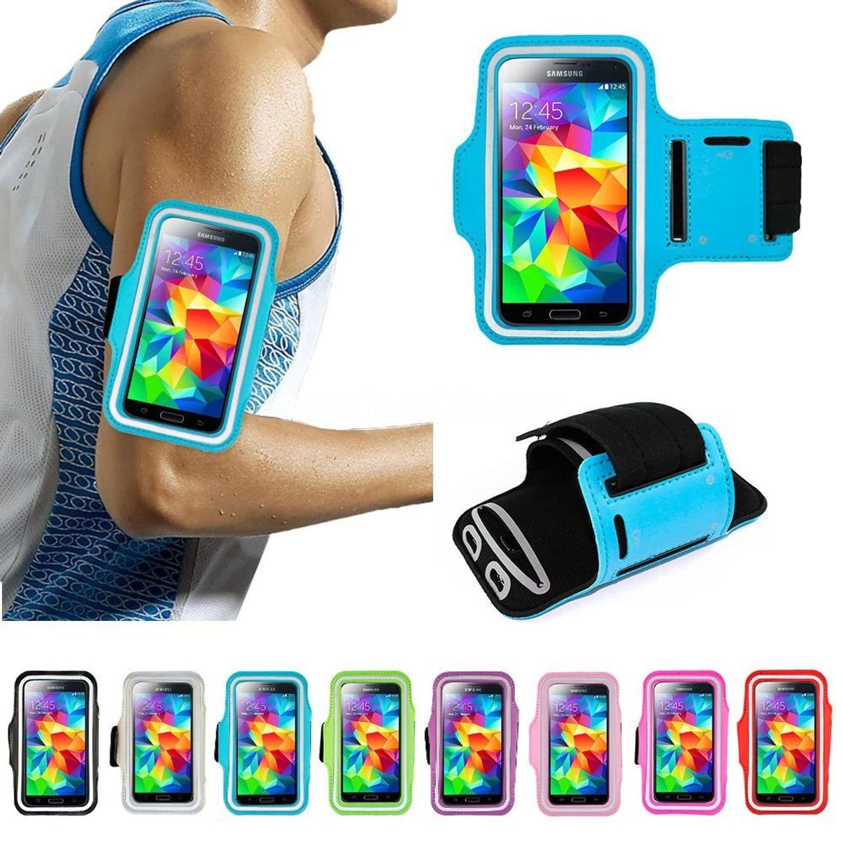 Handy Sport Armband Joggen Fitness Schutzhülle Sport Hülle Tasche Sportarmband