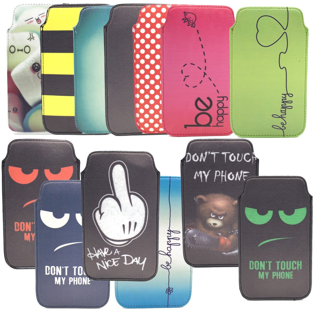 Handy Hülle Slide Tasche Etui Case Schutzhülle Bumper Cover Sleeve Universal Neu