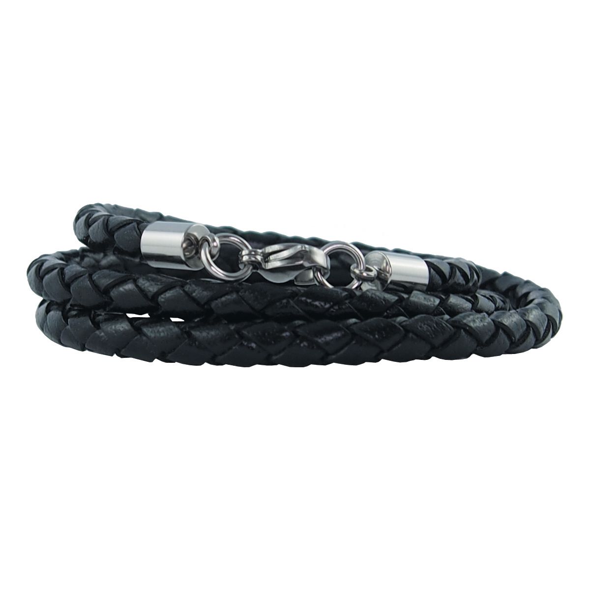 Lederkette Lederband Leder Armband 4 mm Herren Halskette 17   100 cm geflochten