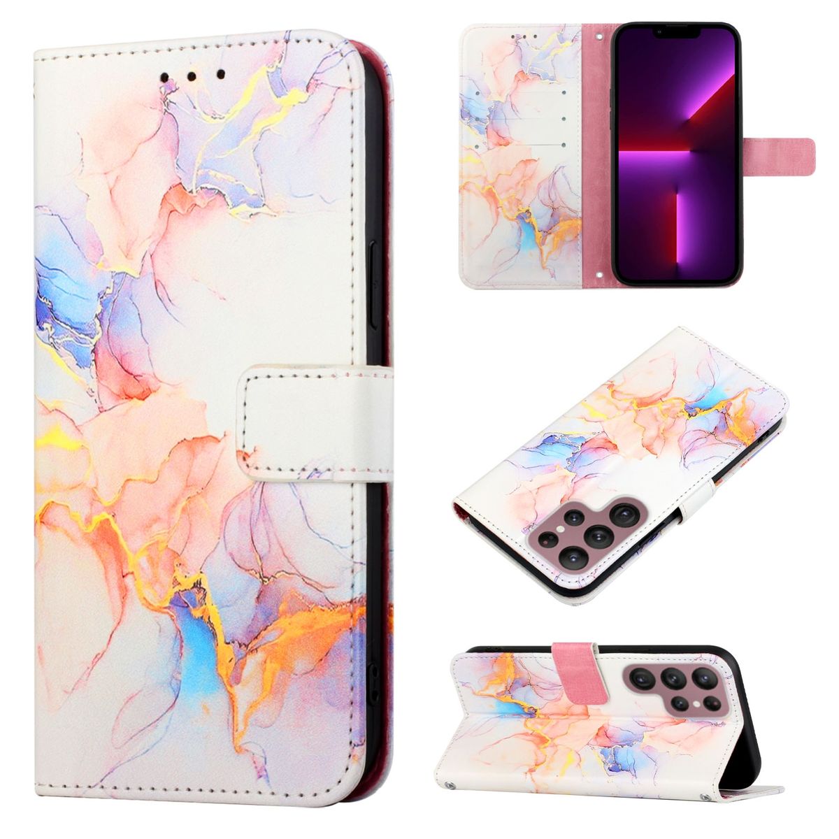 Handyhlle Schutzhlle fr Samsung Galaxy S22 Ultra 5G Case Cover Tasche  Wallet Etui | Knig Design