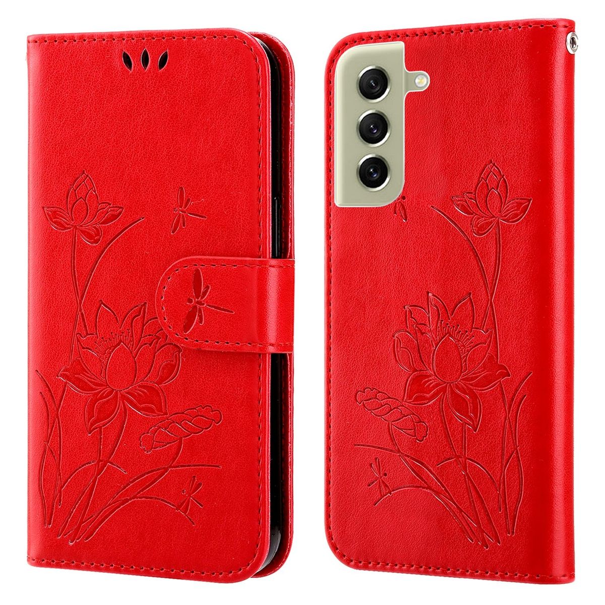 König Design Custodia Portafoglio Rossa Per Xiaomi 12 | Pelle Resistente Con Slot Per Carte | Protezione 360°