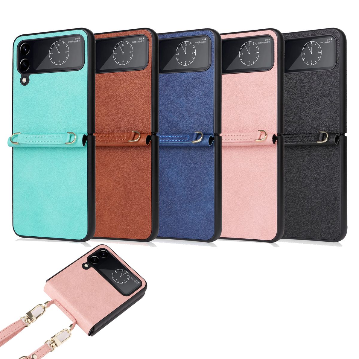 Handyhülle Schutz Case für Samsung Galaxy Z Flip4 5G Cover Tasche Etuis Bumper
