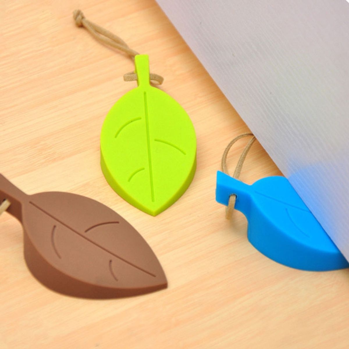 2 Stück Türstopper Silikon Flexible Keil Türpuffer Türhalter Stopper Blätter