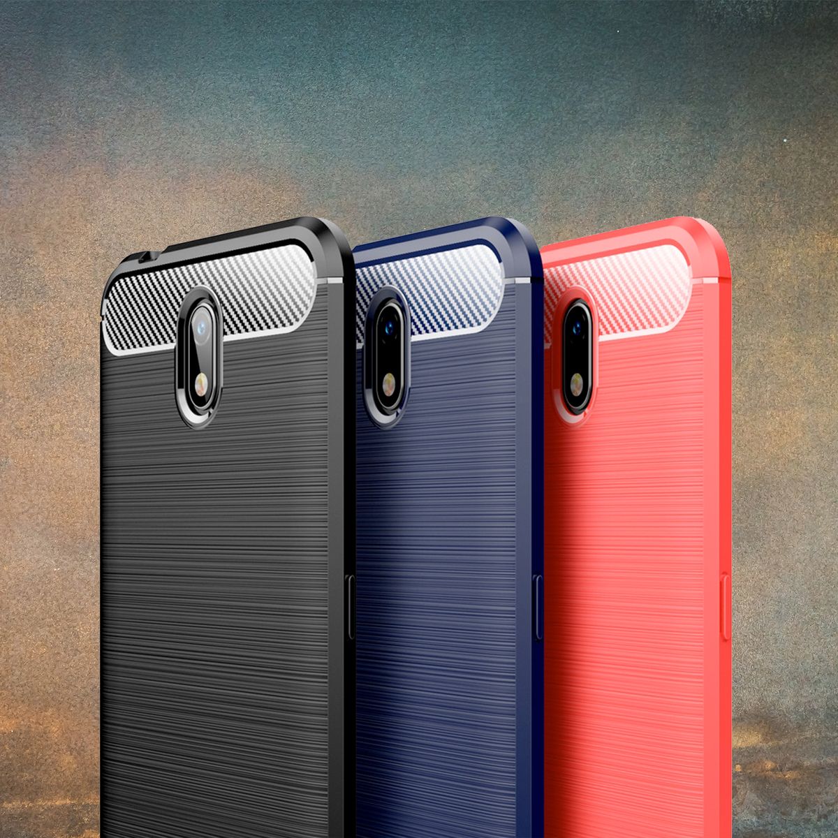 Coque de protection pour téléphone portable, étui pare-chocs en carbone pour Nokia 1 2 3 5 6 8 9 C1 X6