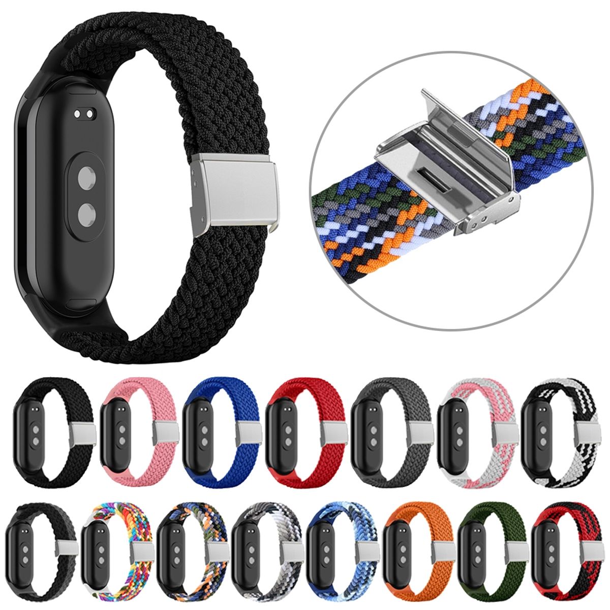 Sport Ersatz Armband für Xiaomi Mi Band 8 Loop Uhrenarmband Ersatzband Nylon Neu