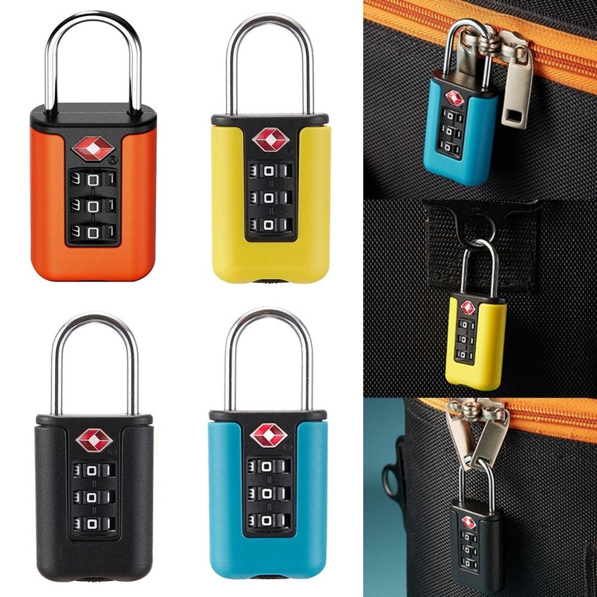 Cerradura de combinación TSA, cerradura para maleta, candado de viaje de 3 dígitos, candado de viaje