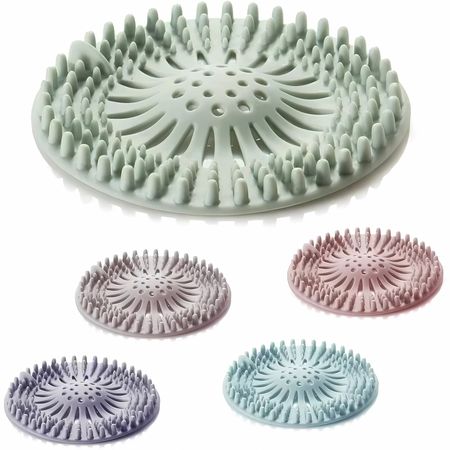 Duschablauf-Haarfänger Aus Silikon – Für Pop-Up & Normale Abflüsse, 12,7 Cm, Rutschfest, 3 Stück