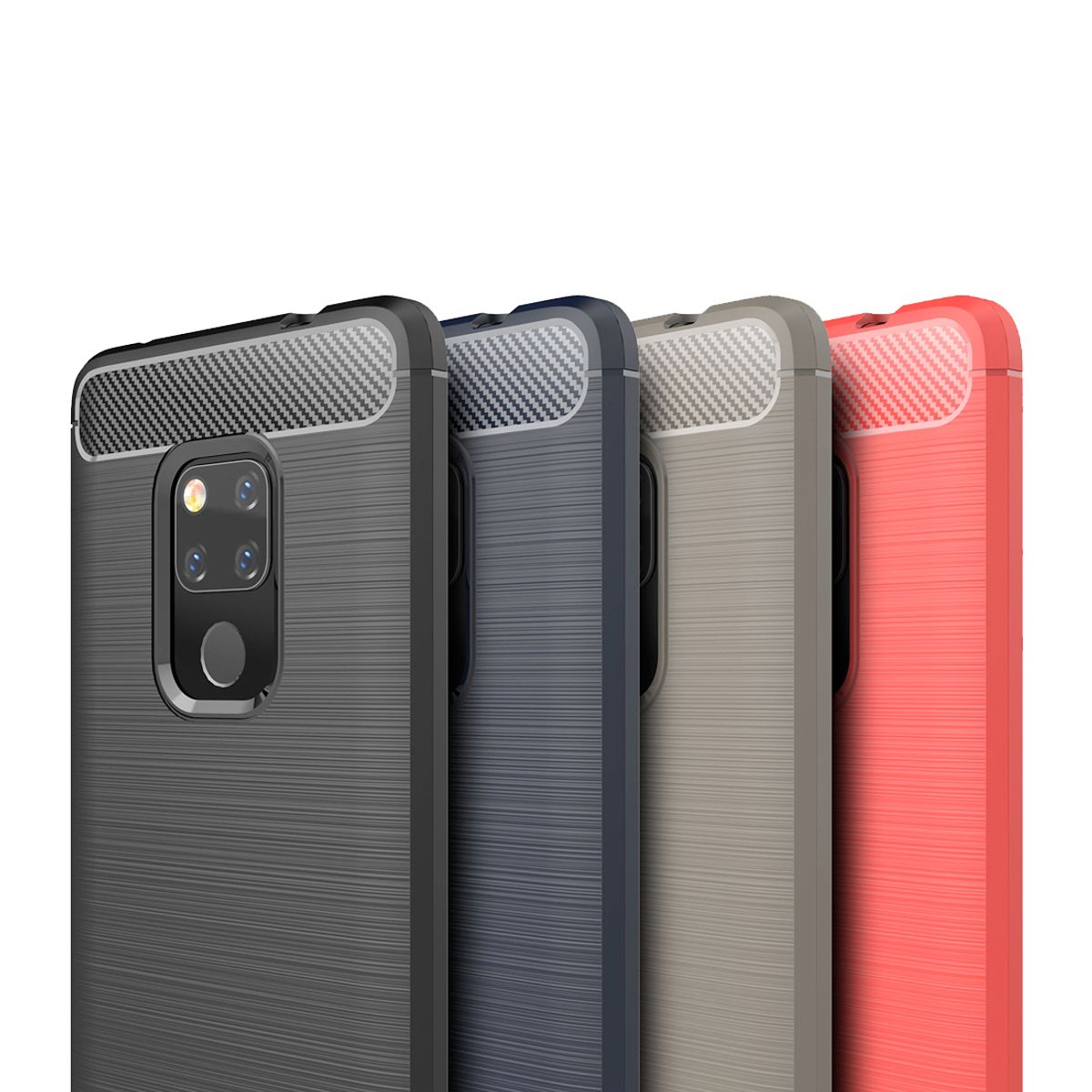 Hülle Handy Schutz Galaxy Xperia Case Carbon Optik Cover Etuis Tasche Bumper TPU