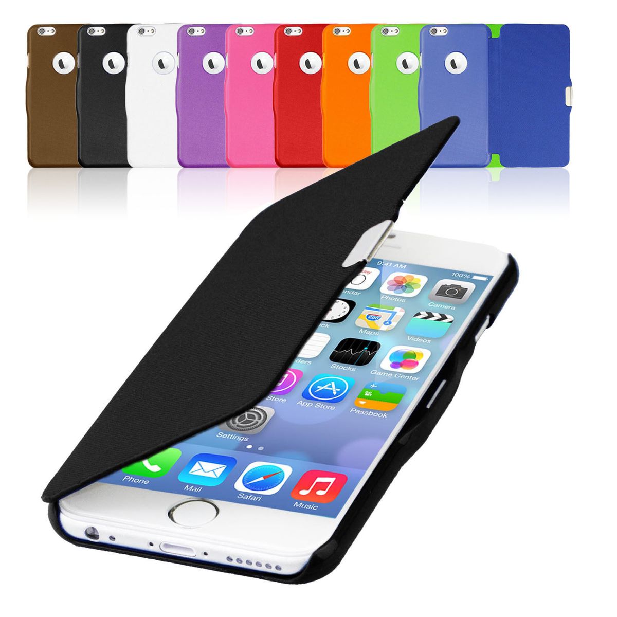 Flip Cover Schutzhülle Slim Case Handyhülle Bookstyle Handytasche Samsung Apple